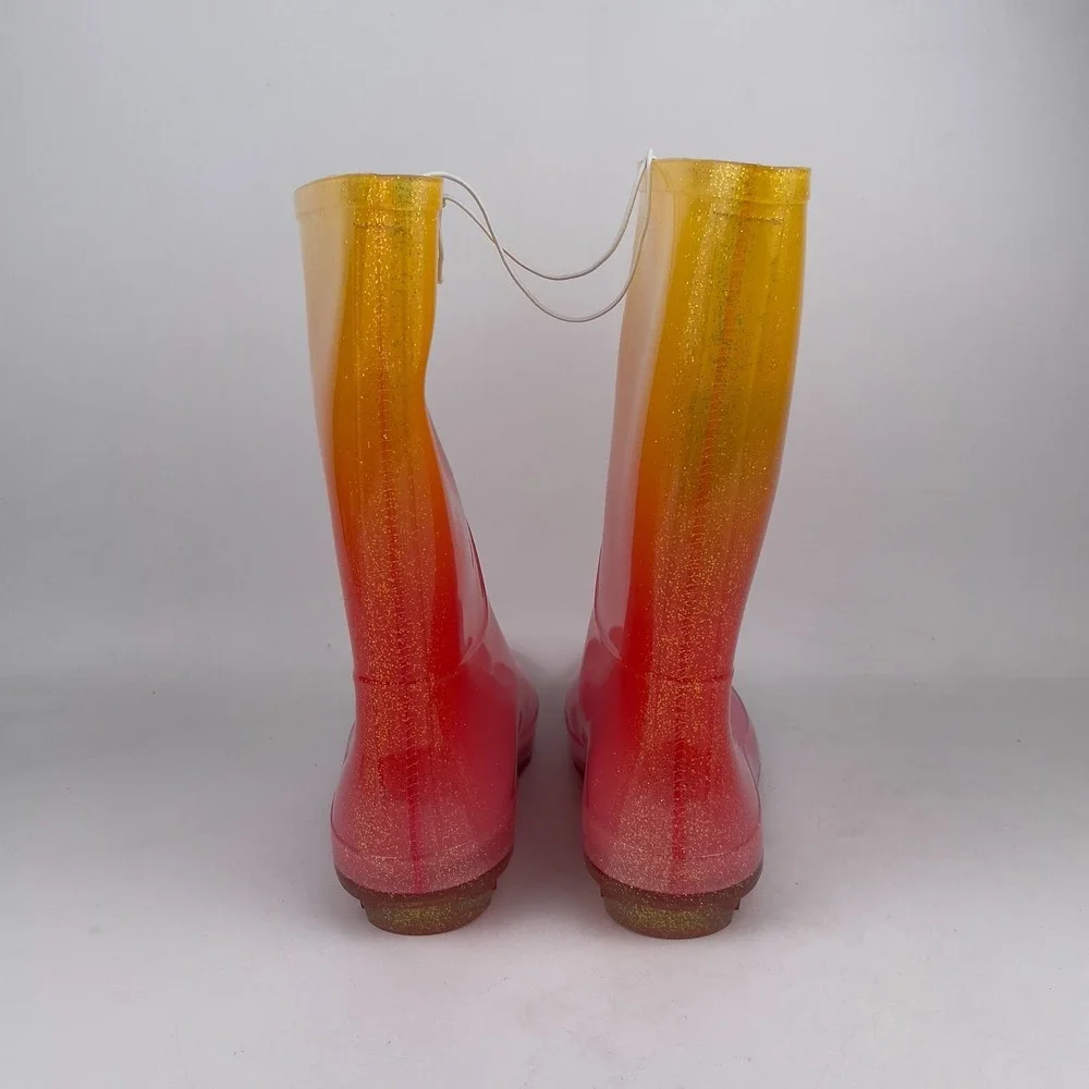 Cat &‎ Jack Cece Rain Boots Kids 5 Pink Waterproof Easy-on Handles Round Toe